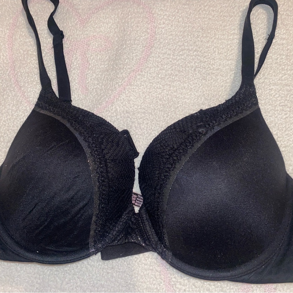 Victoria's Secret Black Sequin Push-Up Bra